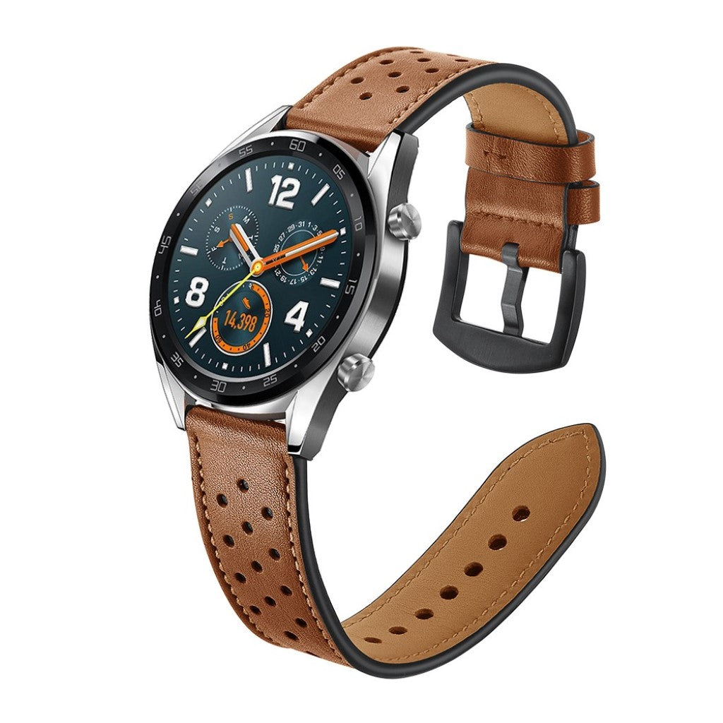 Vildt rart Huawei Watch GT Ægte læder Rem - Brun#serie_2