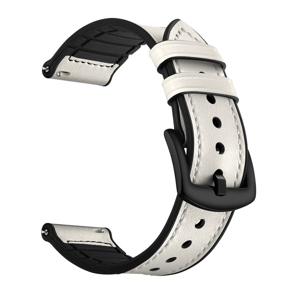 Glimrende Huawei Watch GT 2 42mm Ægte læder Rem - Hvid#serie_2