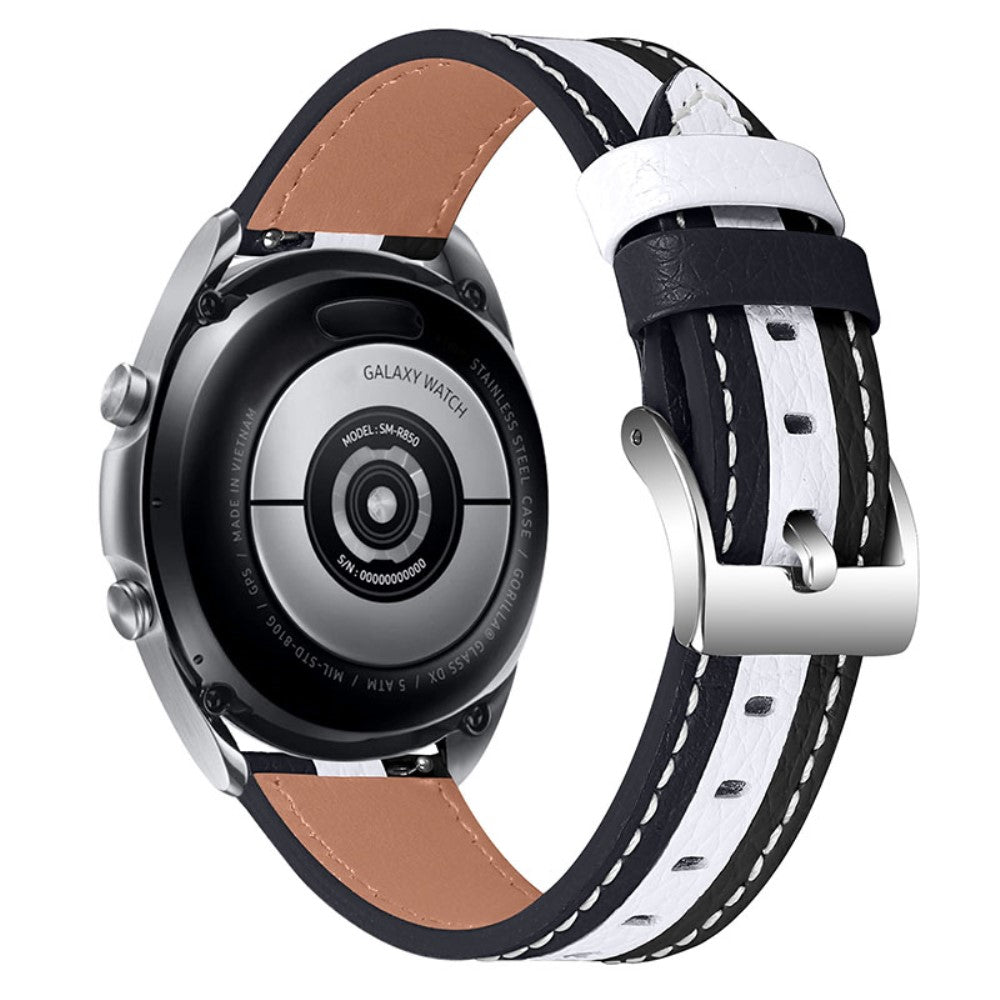 Fint Huawei Watch GT 2 42mm / Huawei Watch 2 Ægte læder Rem - Hvid#serie_1