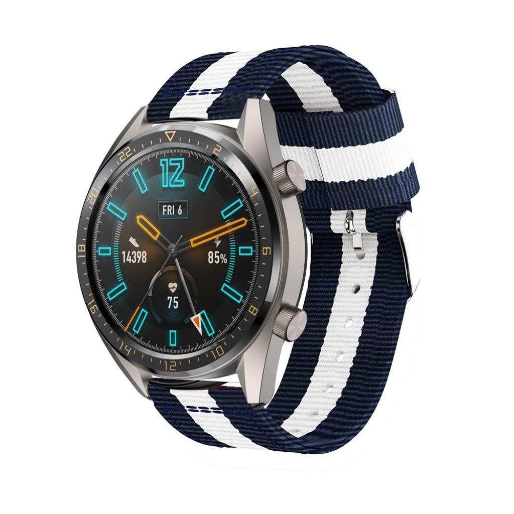 Helt vildt kønt Huawei Watch GT 2 46mm Nylon Rem - Blå#serie_3
