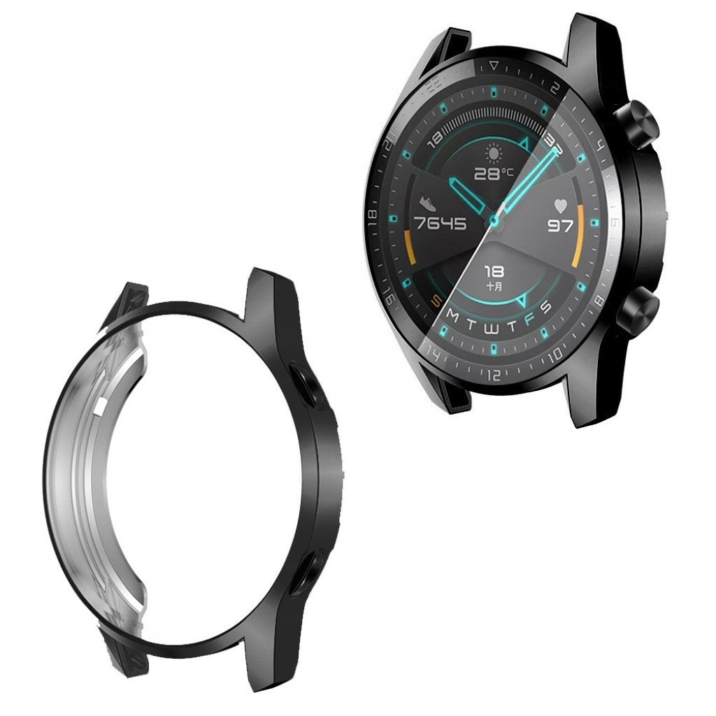 Super Flot Huawei Watch GT 2 46mm Silikone Cover - Sort#serie_1