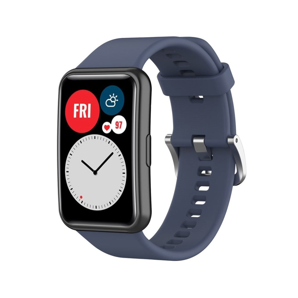 Super smuk Huawei Watch Fit Silikone Rem - Blå#serie_10
