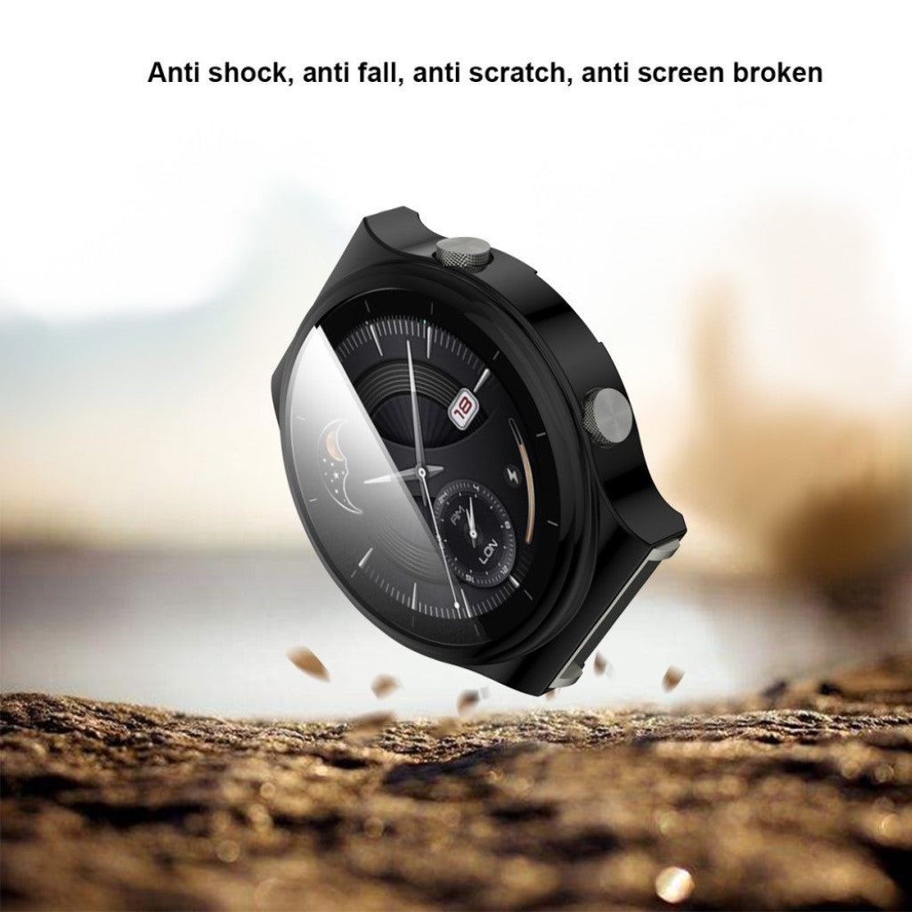 Super Flot Huawei Watch GT 2 Pro Silikone Cover - Sort#serie_2