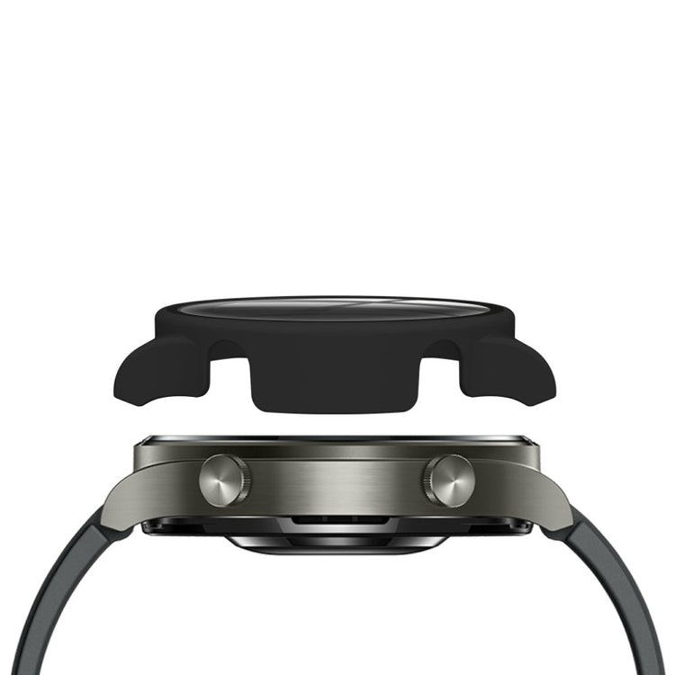 Rigtigt Fed Huawei Watch GT 2 Pro Cover med Skærmbeskytter i Plastik og Hærdet Glas - Sort#serie_1