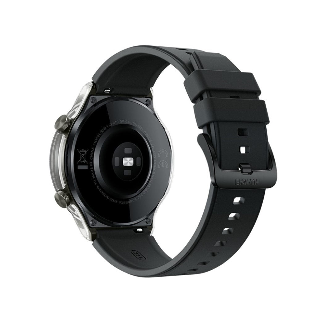 Rigtigt Fed Huawei Watch GT 2 Pro Cover med Skærmbeskytter i Plastik og Hærdet Glas - Gennemsigtig#serie_3