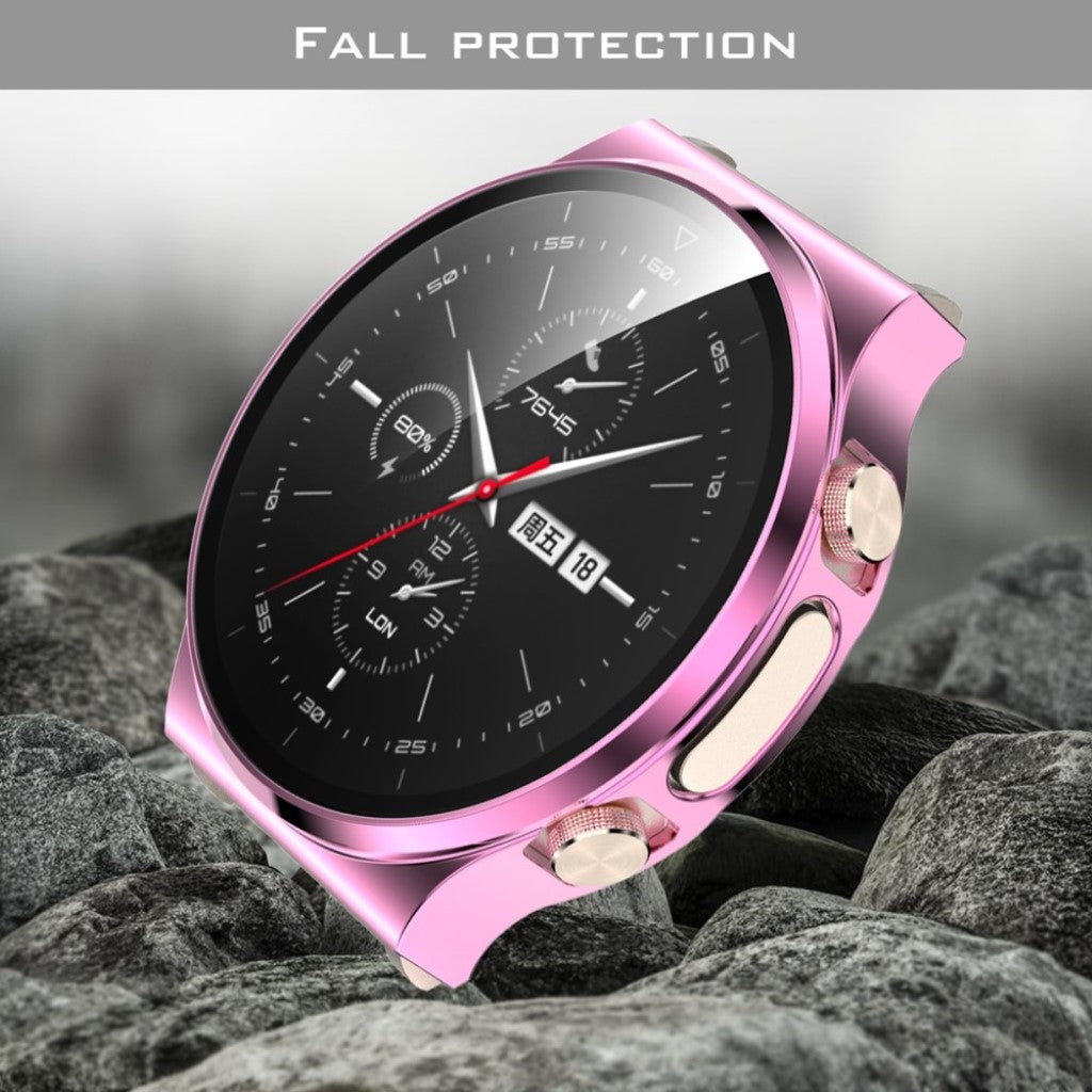 Fint Huawei Watch GT 2 Pro Plastik og Glas Cover - Pink#serie_1