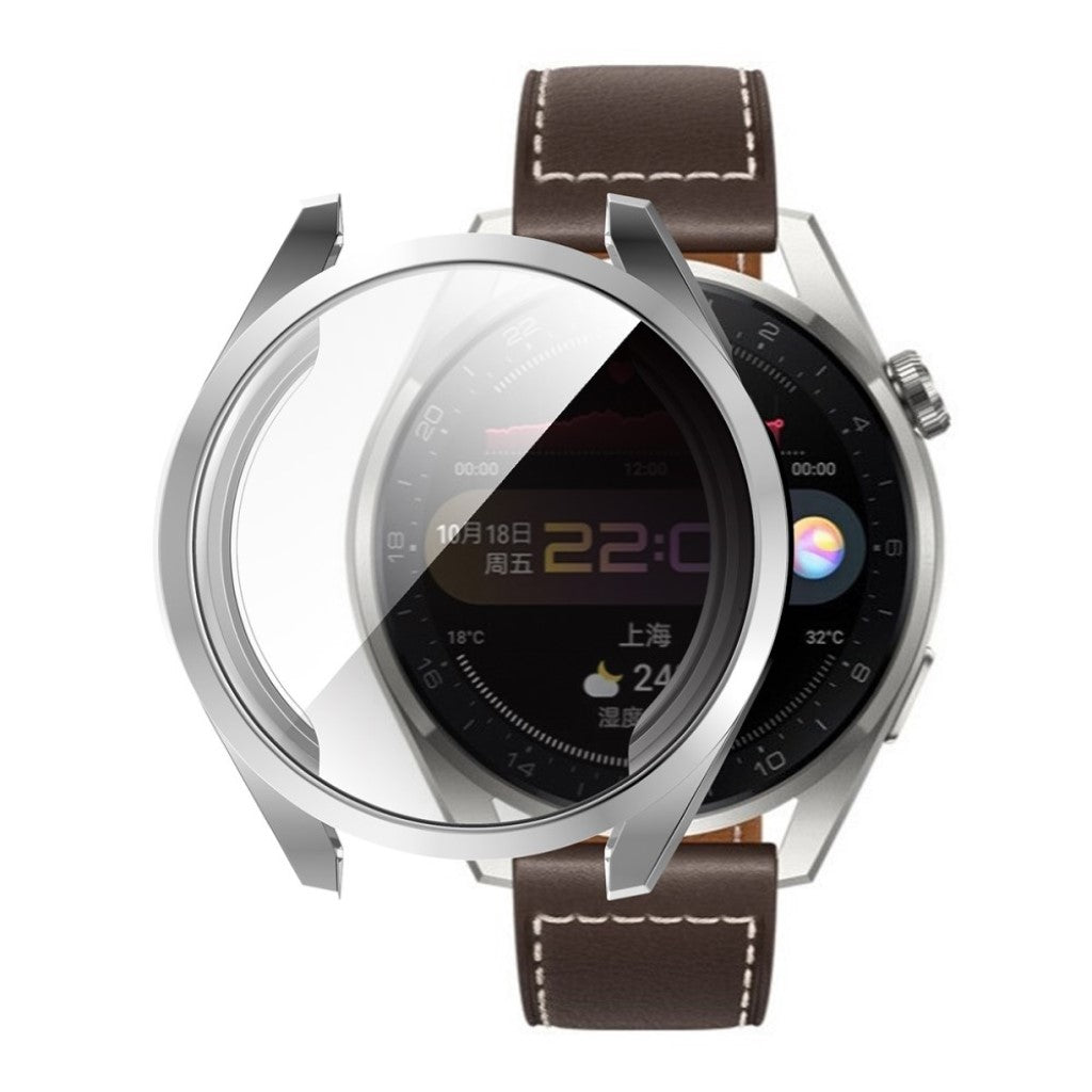 Fed Huawei Watch 3 Pro Silikone Cover - Sølv#serie_4
