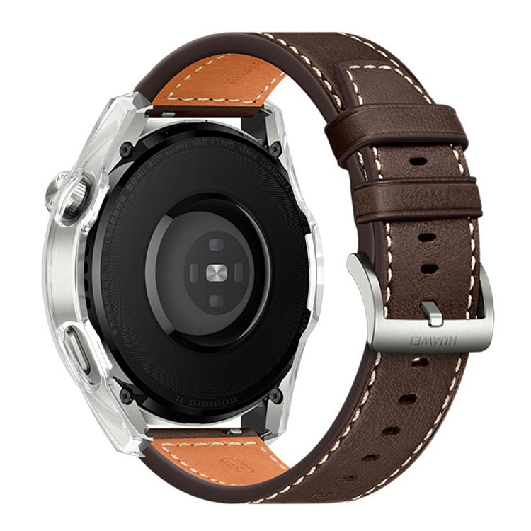 Meget Godt Huawei Watch 3 Pro Cover med Skærmbeskytter i Plastik og Hærdet Glas - Gennemsigtig#serie_5