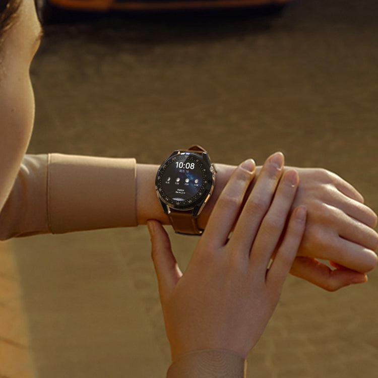  Huawei Watch / Huawei Watch 3 Pro Plastik Cover med Skærmbeskytter i Hærdet Glas - Sort#serie_2