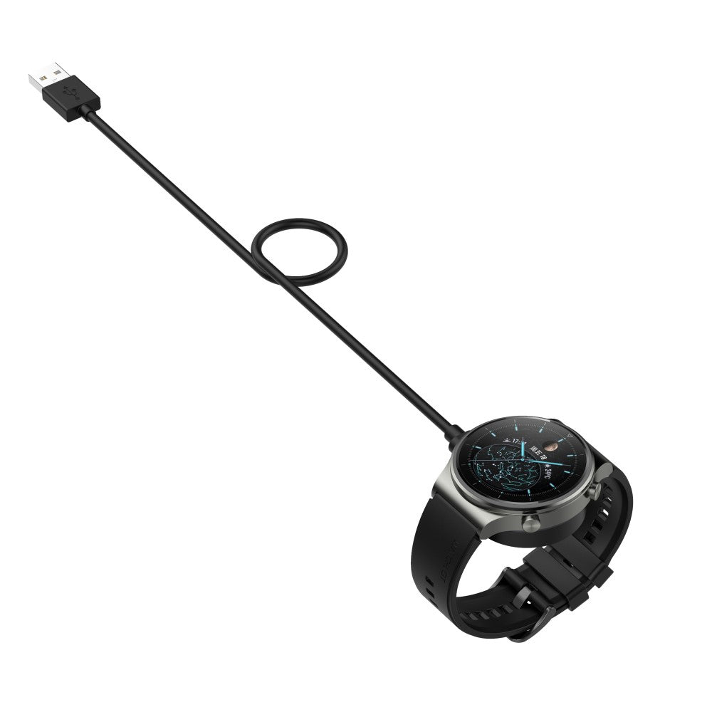1m Plastik Huawei Watch 3 Pro Trådløs  Ladestation - Sort#serie_1
