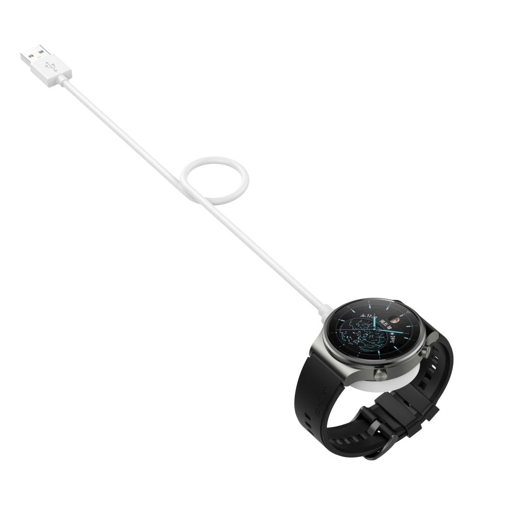 1m Plastik Huawei Watch 3 Pro Trådløs  Ladestation - Hvid#serie_2