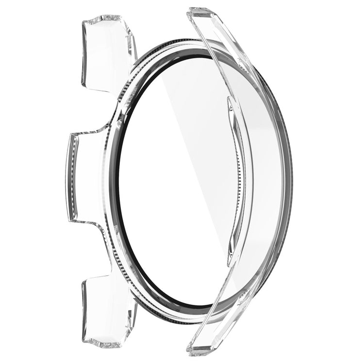Fed Huawei Watch GT 3 (46mm) Cover med Skærmbeskytter i Silikone og Hærdet Glas - Gennemsigtig#serie_4