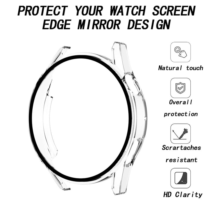 Mega Godt Cover med Skærmbeskytter i Plastik og Hærdet Glas passer til Huawei Watch GT 3 (46mm) - Gennemsigtig#serie_3