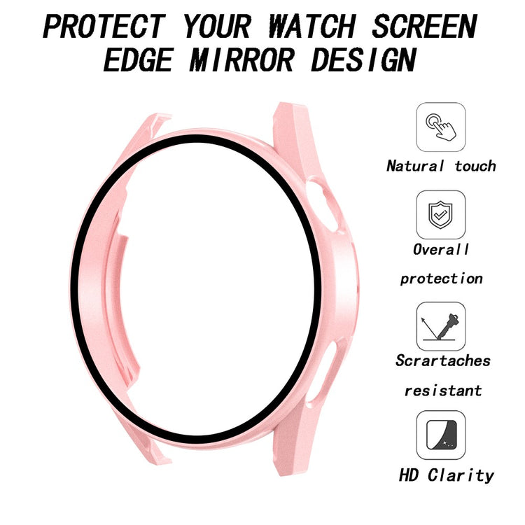 Rigtigt Godt Huawei Watch GT 3 (46mm) Cover med Skærmbeskytter i Plastik og Hærdet Glas - Pink#serie_7