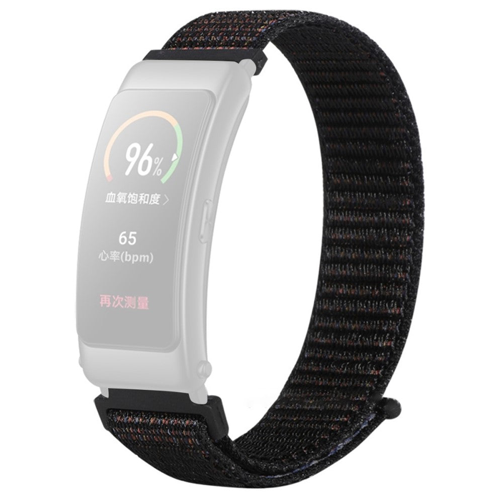 Mega fed Huawei Band 6 / Huawei Band 3 Nylon Rem - Sort#serie_2