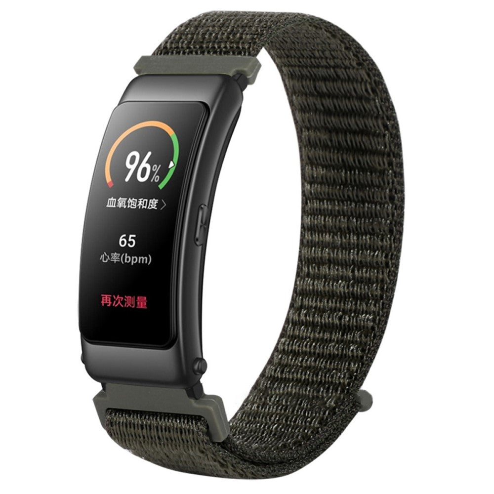 Mega fed Huawei Band 6 / Huawei Band 3 Nylon Rem - Grøn#serie_3