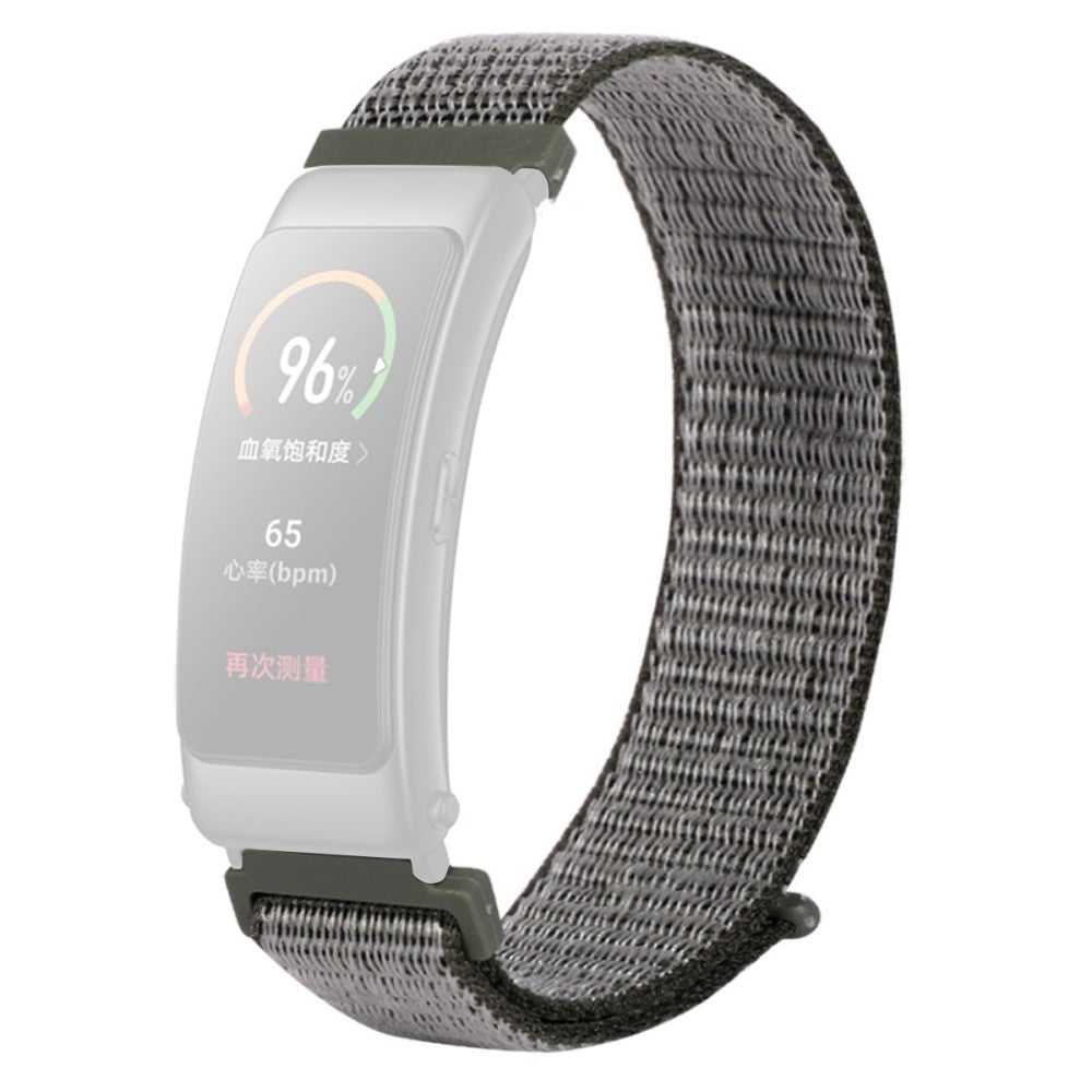 Mega fed Huawei Band 6 / Huawei Band 3 Nylon Rem - Grøn#serie_4