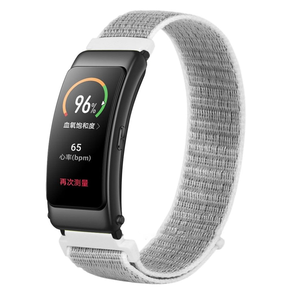 Mega fed Huawei Band 6 / Huawei Band 3 Nylon Rem - Hvid#serie_8