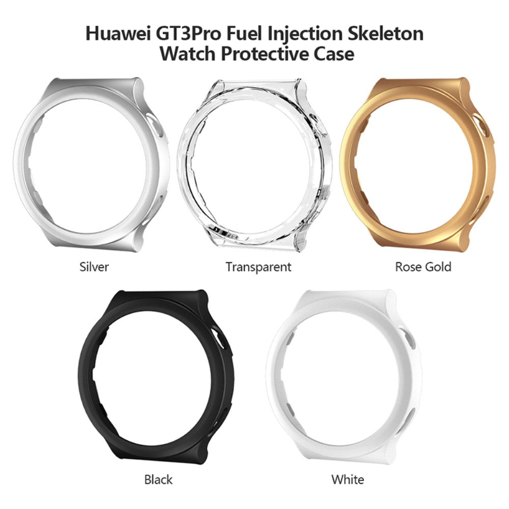 Vildt Godt Huawei Watch GT 3 Pro 43mm Cover med Skærmbeskytter i Hærdet Glas - Gennemsigtig#serie_2