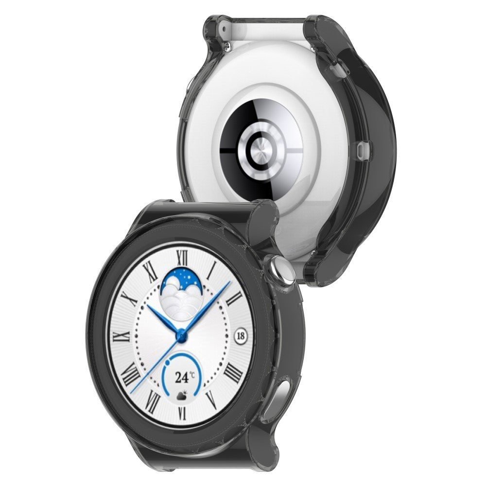 Huawei Watch GT 3 Pro 46mm Gennemsigtig Silikone Bumper  - Sort#serie_2