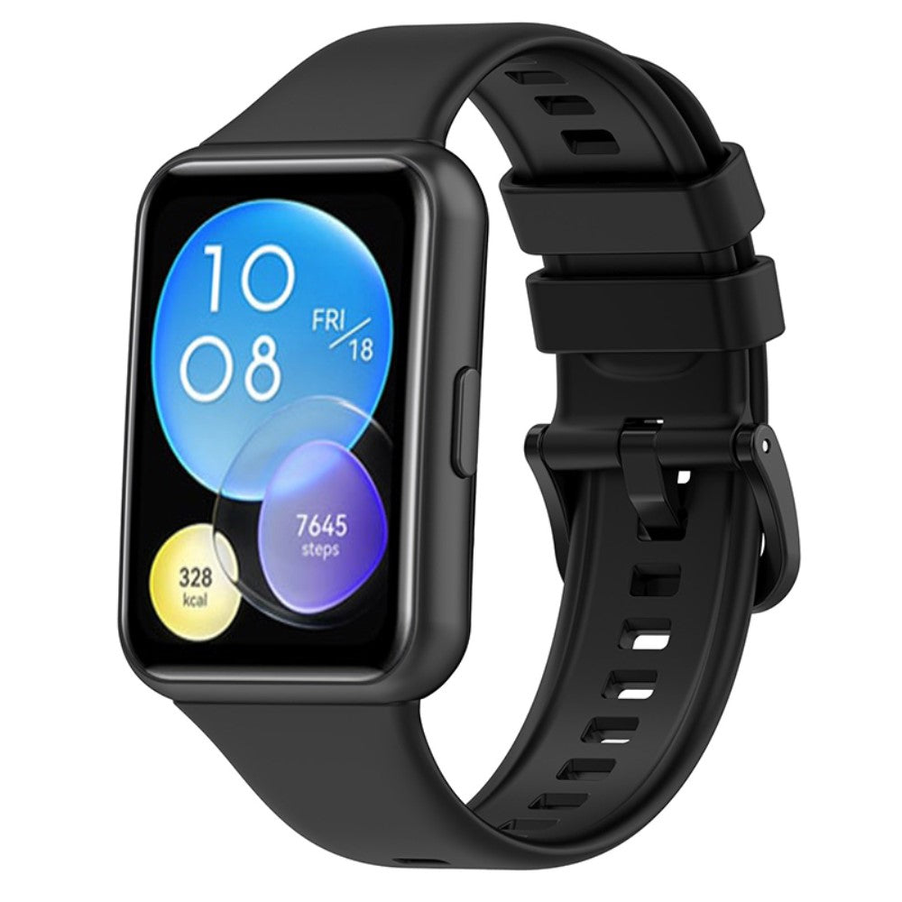 Meget sejt Huawei Watch Fit 2 Silikone Rem - Sort#serie_7