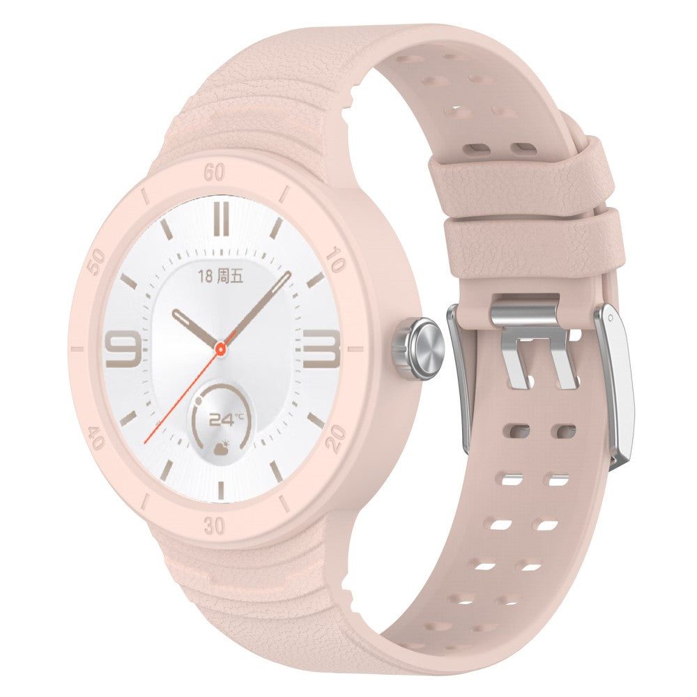 Helt vildt pænt Huawei Watch GT Cyber Silikone Rem - Pink#serie_6