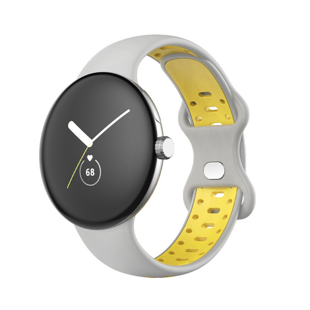 Rigtigt fantastisk Google Pixel Watch Silikone Rem - Størrelse: S - Gul#serie_2