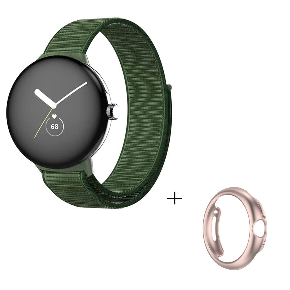 Vildt elegant Google Pixel Watch Plastik og Nylon Rem - Grøn#serie_6