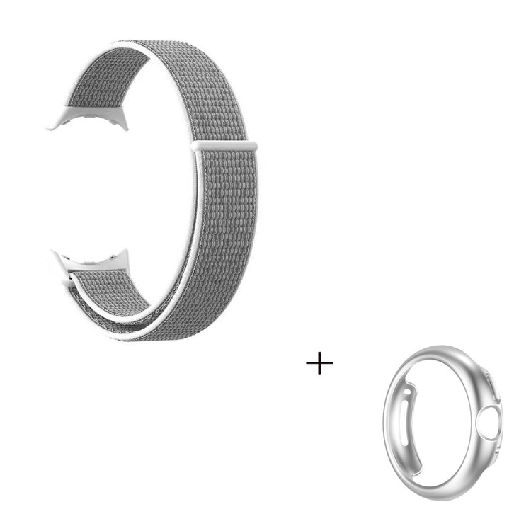Super holdbart Google Pixel Watch Plastik og Nylon Rem - Sølv#serie_5