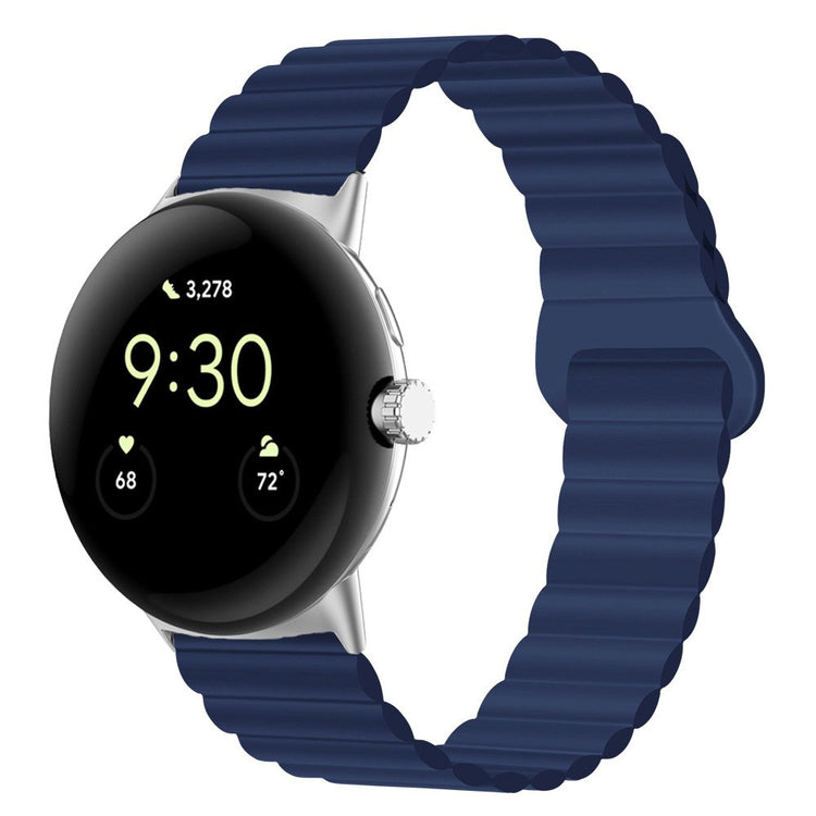 Pænt Google Pixel Watch Silikone Rem - Blå#serie_19