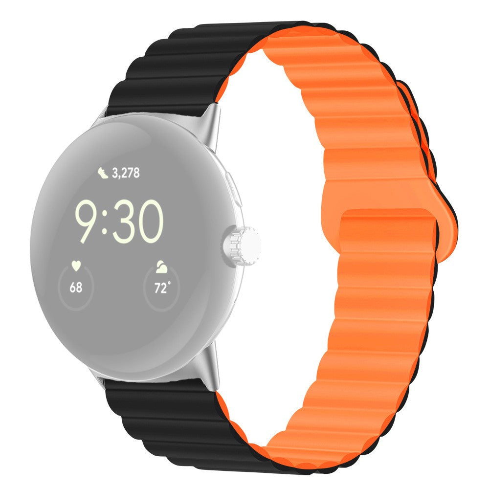 Pænt Google Pixel Watch Silikone Rem - Orange#serie_6