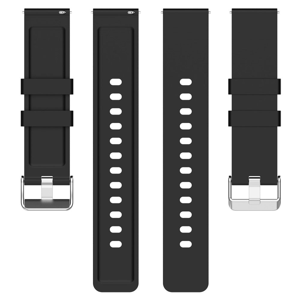Meget Flot Silikone Rem passer til OnePlus Nord Watch - Sort#serie_1