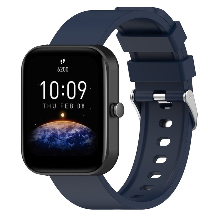 Meget Flot Silikone Rem passer til OnePlus Nord Watch - Blå#serie_10