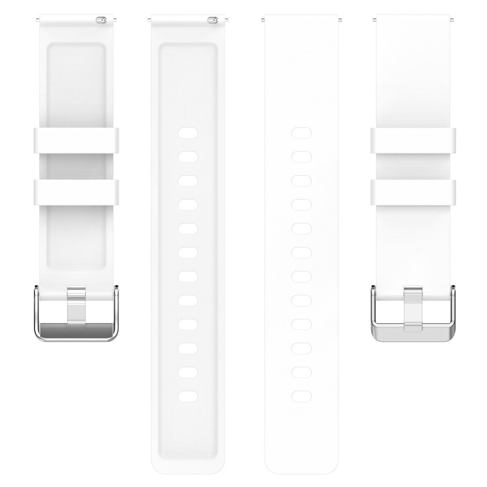 Meget Flot Silikone Rem passer til OnePlus Nord Watch - Hvid#serie_2