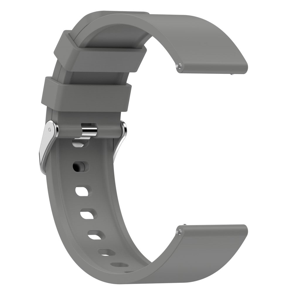Meget Flot Silikone Rem passer til OnePlus Nord Watch - Sølv#serie_5