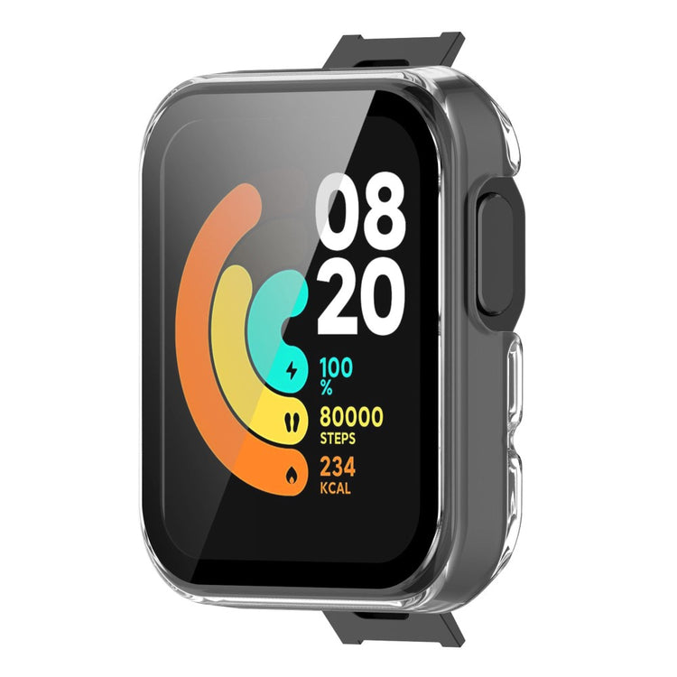 Super Fed Xiaomi Mi Watch Lite / Xiaomi Redmi Watch Cover med Skærmbeskytter i Plastik og Hærdet Glas - Gennemsigtig#serie_2