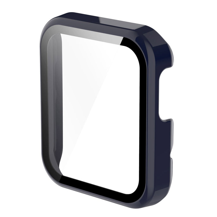 Super Fed Xiaomi Mi Watch Lite / Xiaomi Redmi Watch Cover med Skærmbeskytter i Plastik og Hærdet Glas - Blå#serie_6