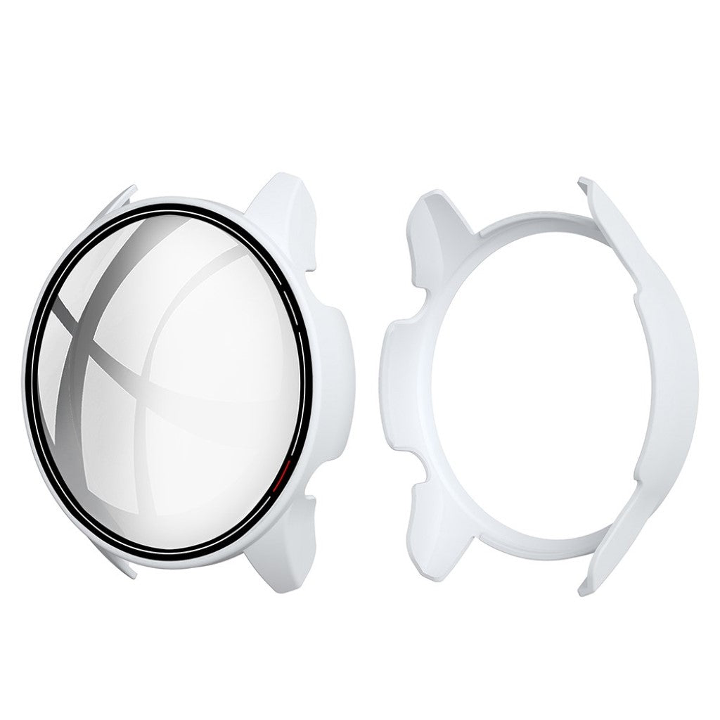 Super Flot Xiaomi Mi Watch Color Cover med Skærmbeskytter i Plastik og Glas - Hvid#serie_1