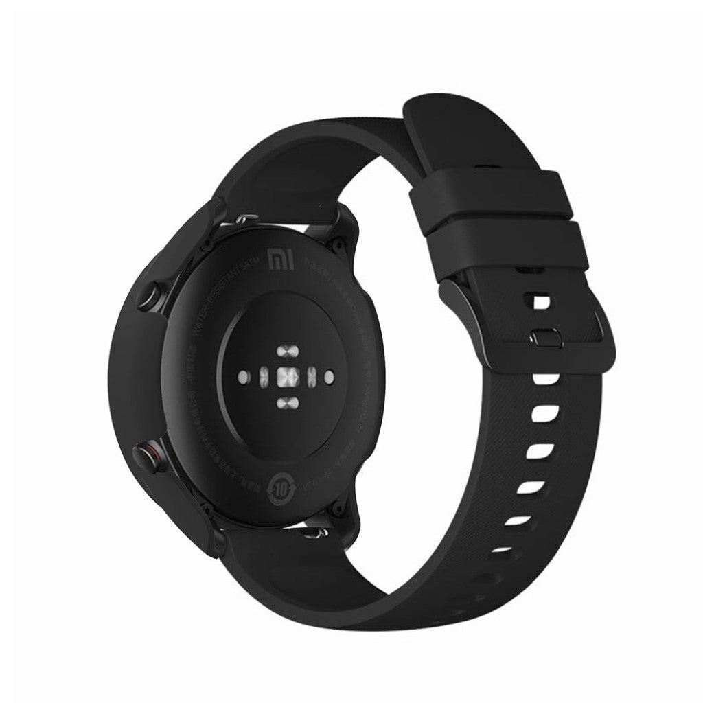 Super Flot Xiaomi Mi Watch Color Cover med Skærmbeskytter i Plastik og Glas - Sort#serie_2