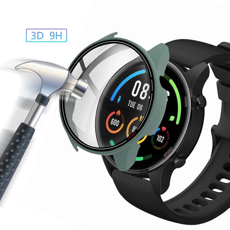 Super Flot Xiaomi Mi Watch Color Cover med Skærmbeskytter i Plastik og Glas - Grøn#serie_5