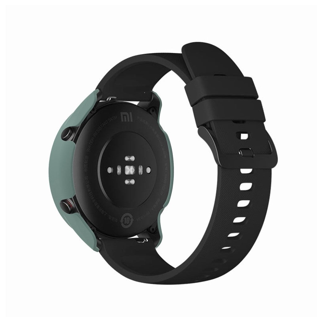 Super Flot Xiaomi Mi Watch Color Cover med Skærmbeskytter i Plastik og Glas - Grøn#serie_5