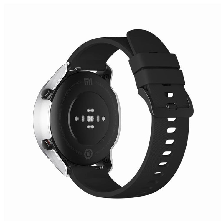 Super Flot Xiaomi Mi Watch Color Cover med Skærmbeskytter i Plastik og Glas - Sølv#serie_6