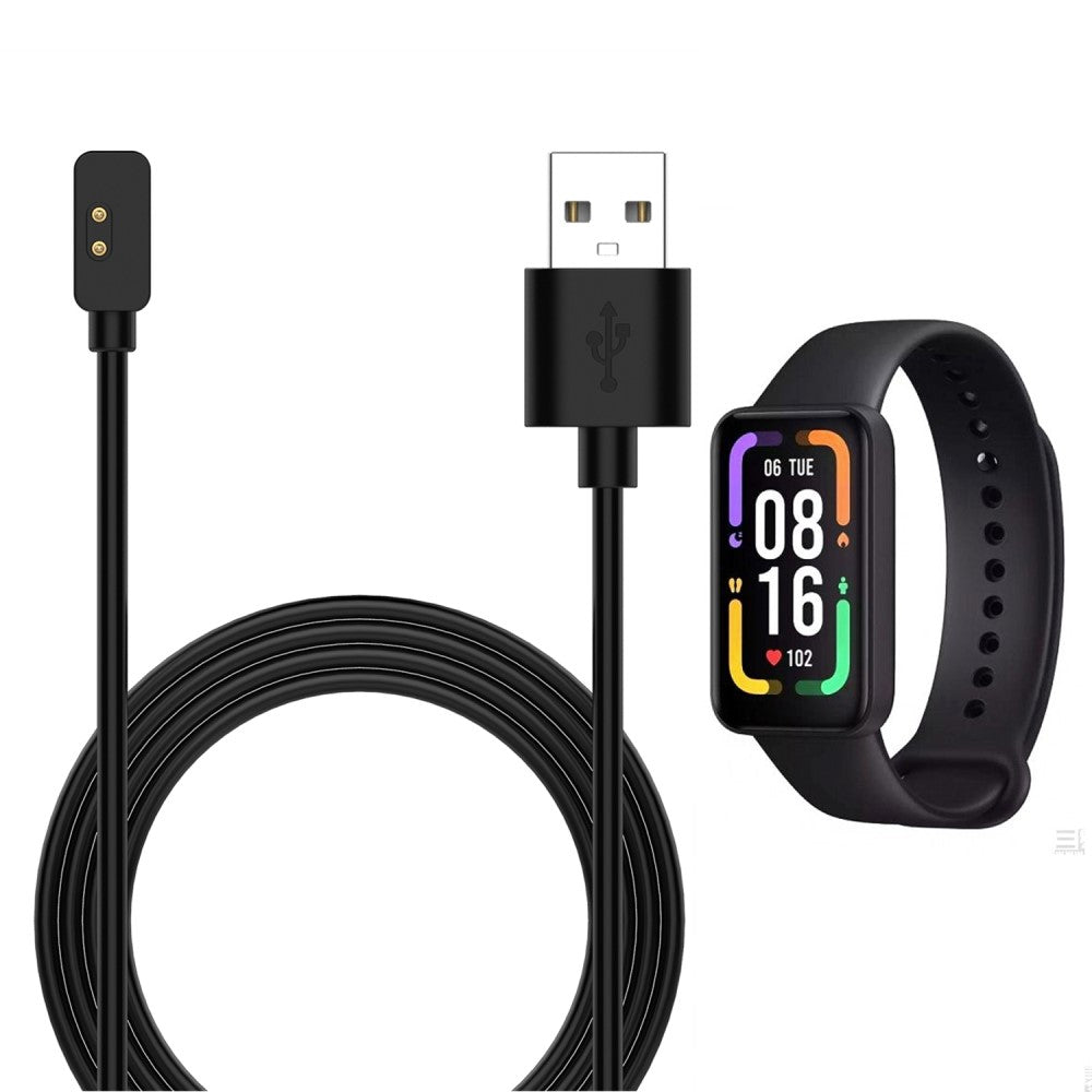 1m Xiaomi Redmi Smart Band Pro  Magnetisk  USB Opladningskabel - Sort#serie_2