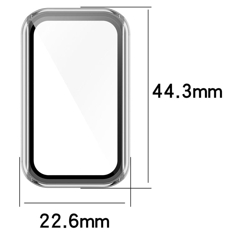 Meget Fint Xiaomi Redmi Smart Band Pro Cover med Skærmbeskytter i Plastik og Hærdet Glas - Gennemsigtig#serie_1