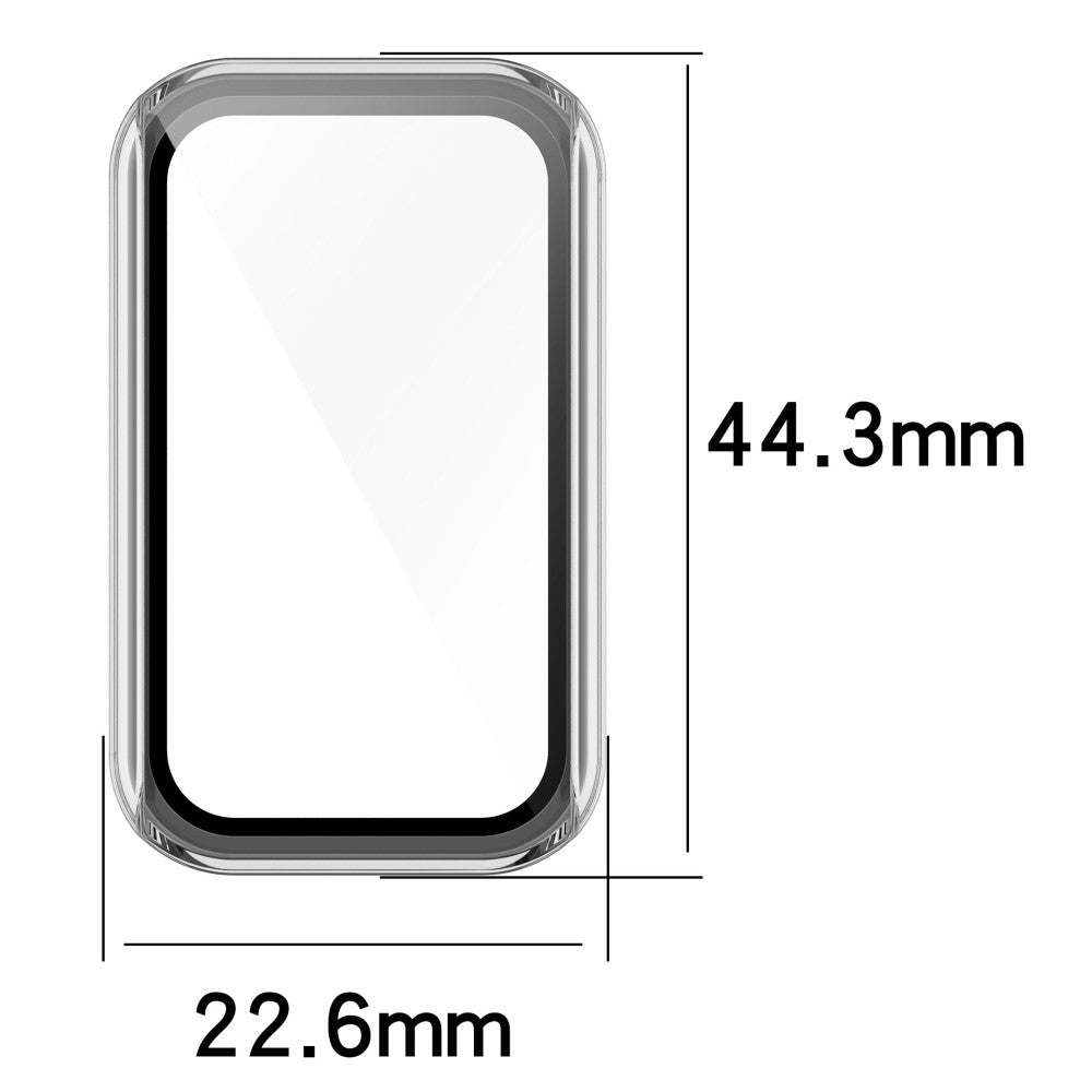 Meget Fint Xiaomi Redmi Smart Band Pro Cover med Skærmbeskytter i Plastik og Hærdet Glas - Pink#serie_6