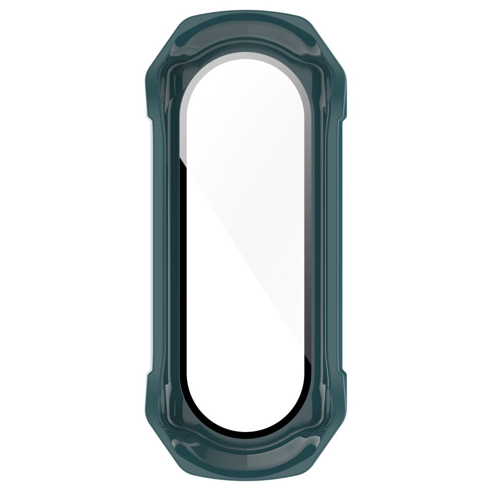 Beskyttende Xiaomi Mi Band 7 Cover med Skærmbeskytter i Plastik og Hærdet Glas - Grøn#serie_3