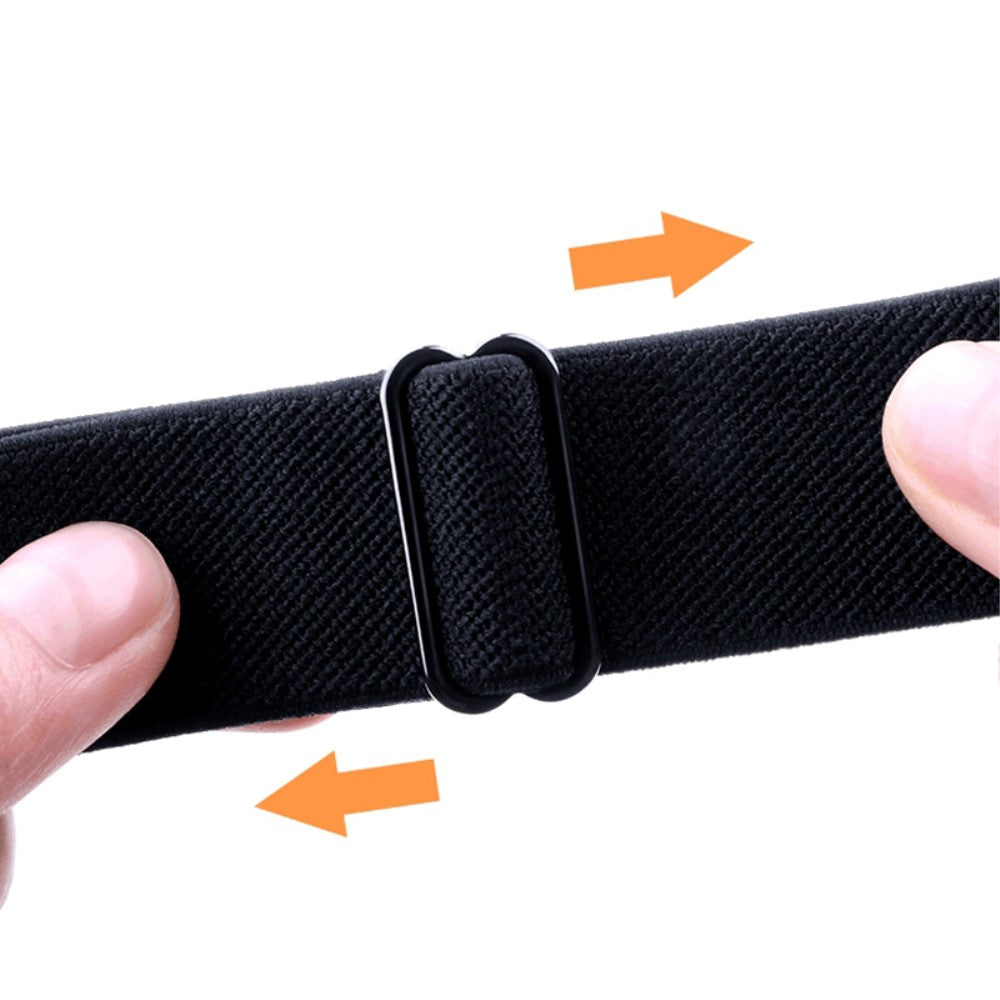 Sejt Nylon Rem passer til Xiaomi Redmi Band 2 - Sort#serie_5