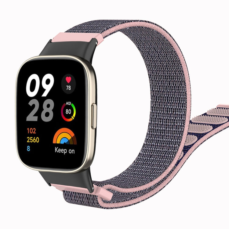 Nylon Universal Rem passer til Xiaomi Redmi Watch 3 / Xiaomi Mi Watch Lite 3 - Pink#serie_3