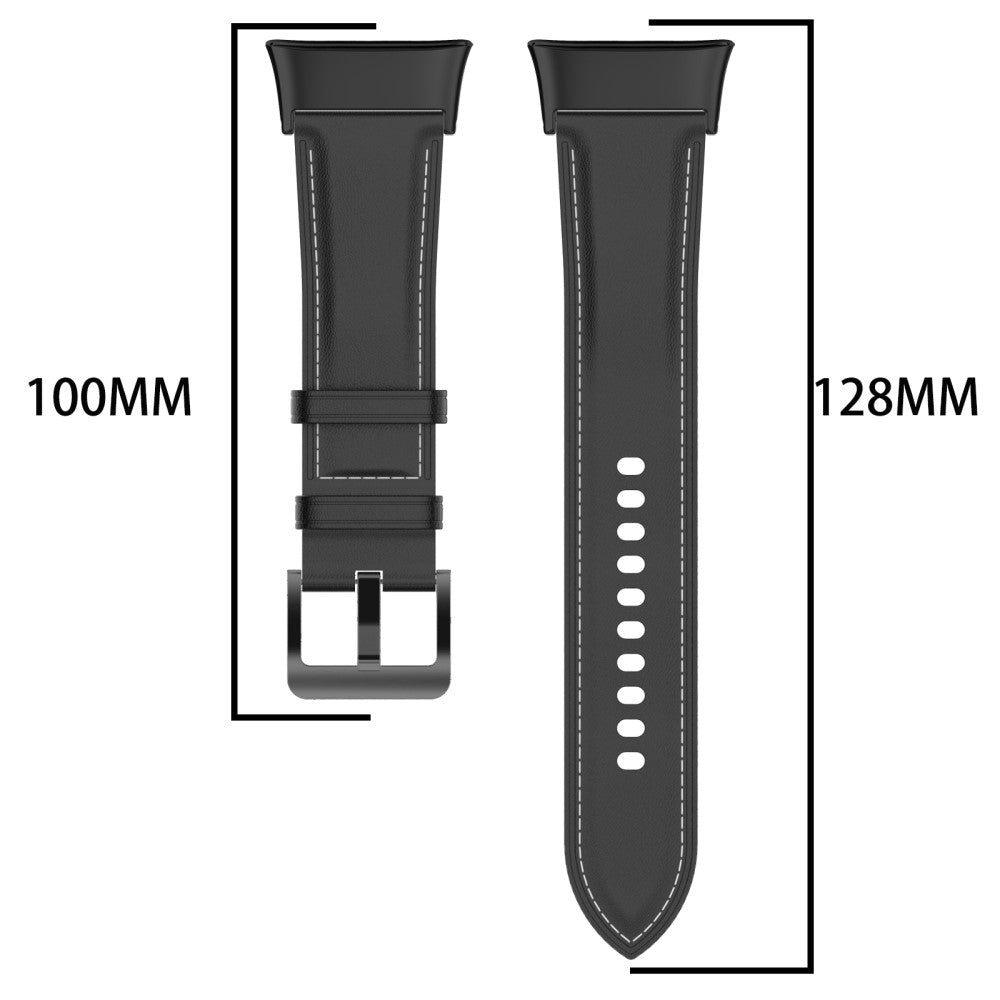 Ægte Læder Universal Rem passer til Xiaomi Redmi Watch 3 / Xiaomi Mi Watch Lite 3 - Sølv#serie_2