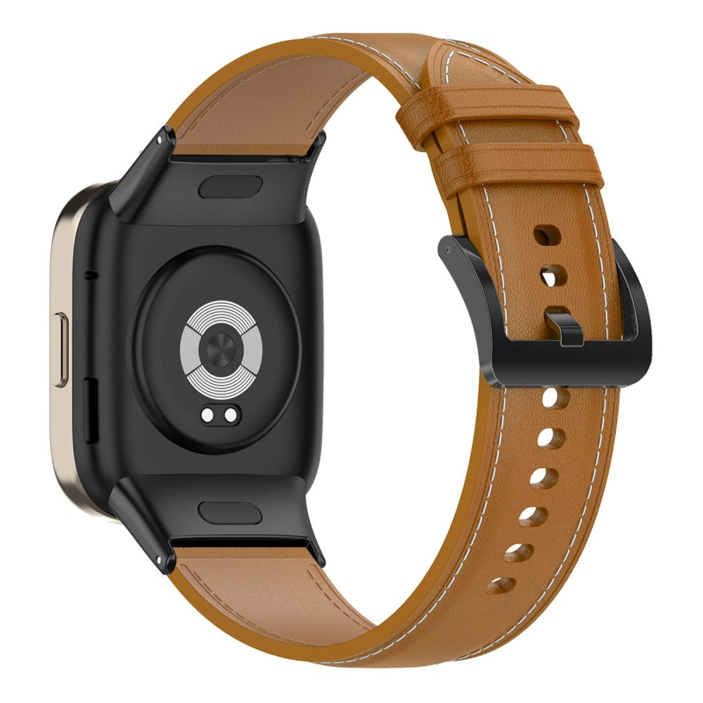Ægte Læder Universal Rem passer til Xiaomi Redmi Watch 3 / Xiaomi Mi Watch Lite 3 - Brun#serie_3